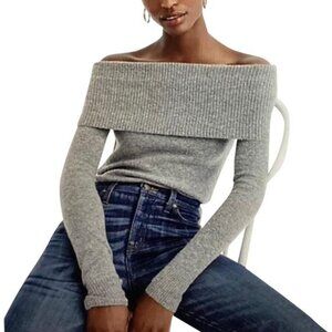 J Crew Off the Shoulder Sweater merino S/M (fits like small)